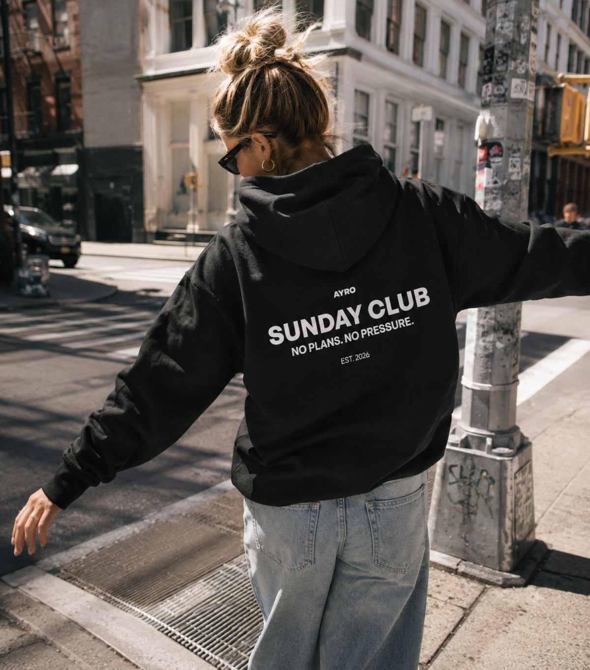 Sunday Club Hoodie Black