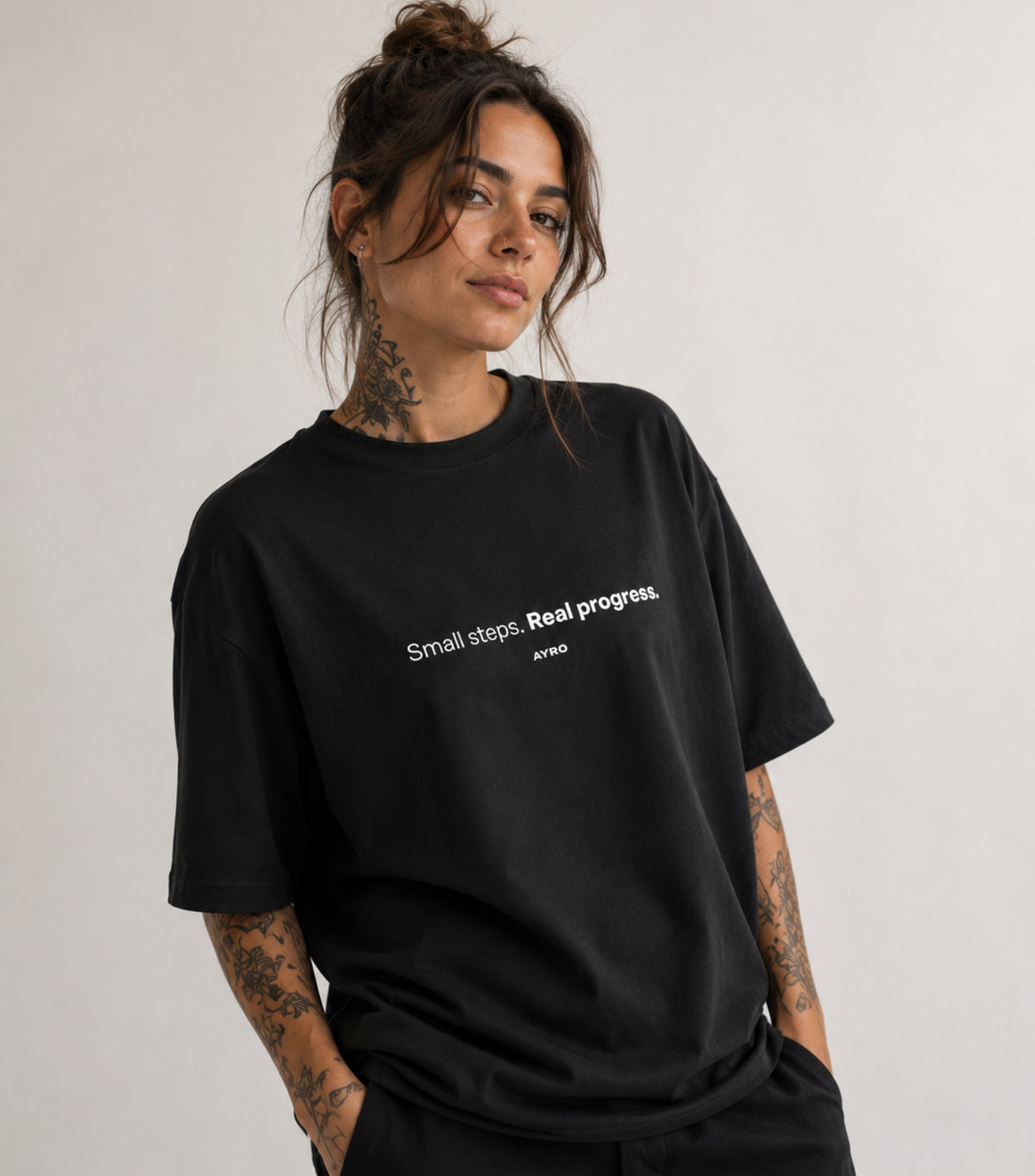 Small Steps Tee Black
