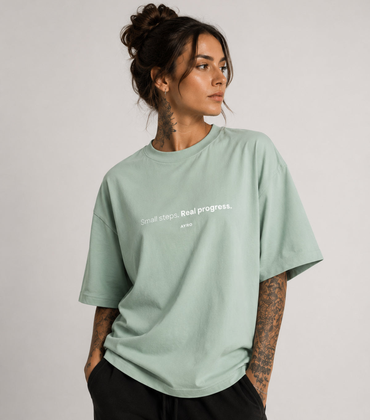 Small Steps Tee Mint
